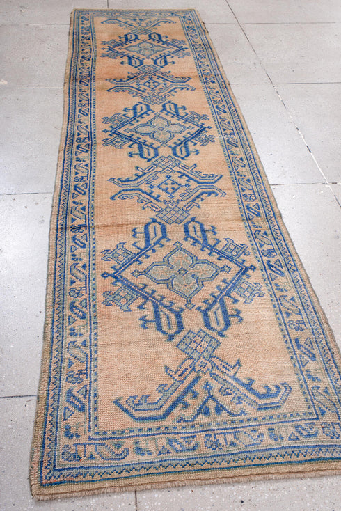 Antique Oushak Runner Rug (3' x 11')